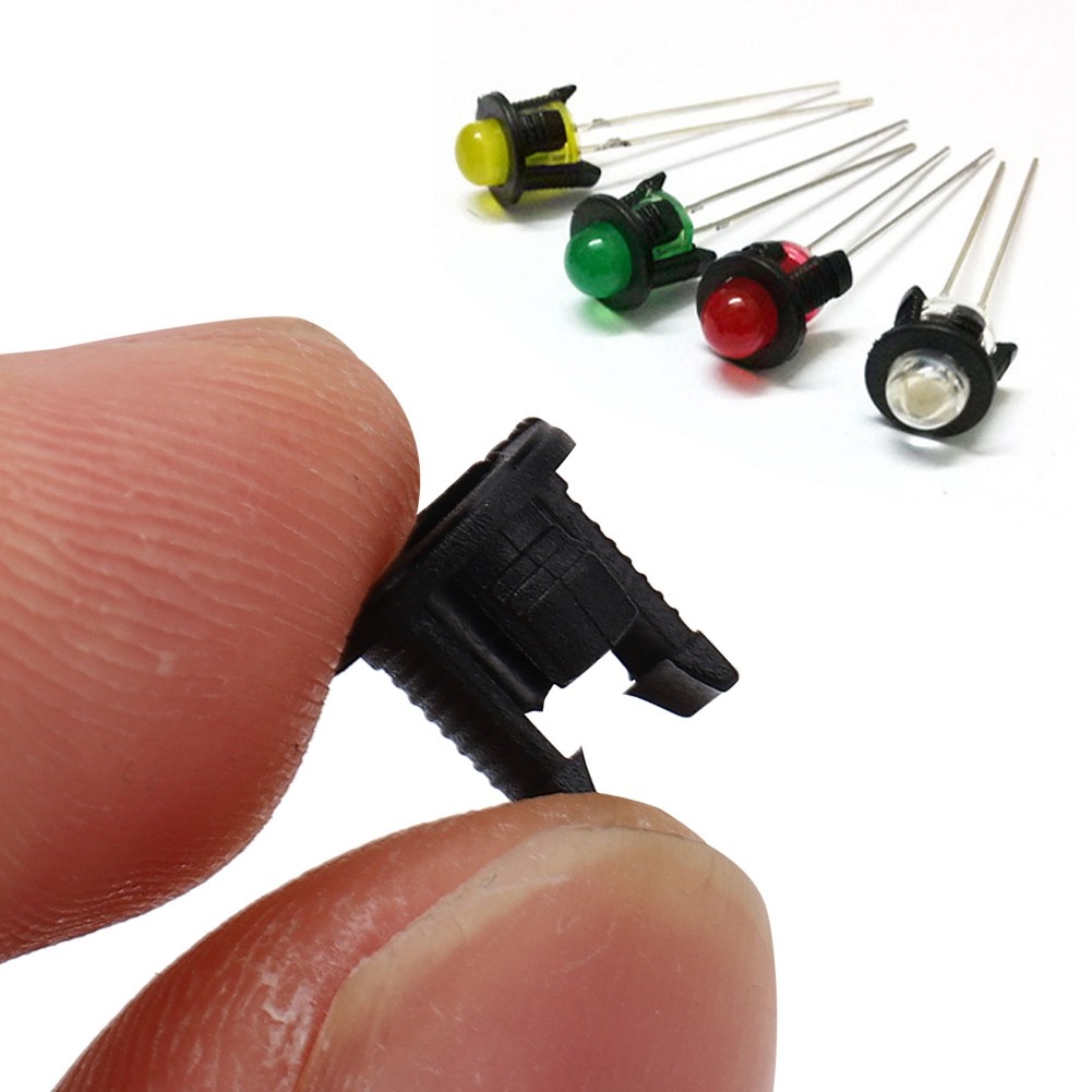 200pcs LED Holder Black Plastic Diode Bracket Mount For Professional Work
