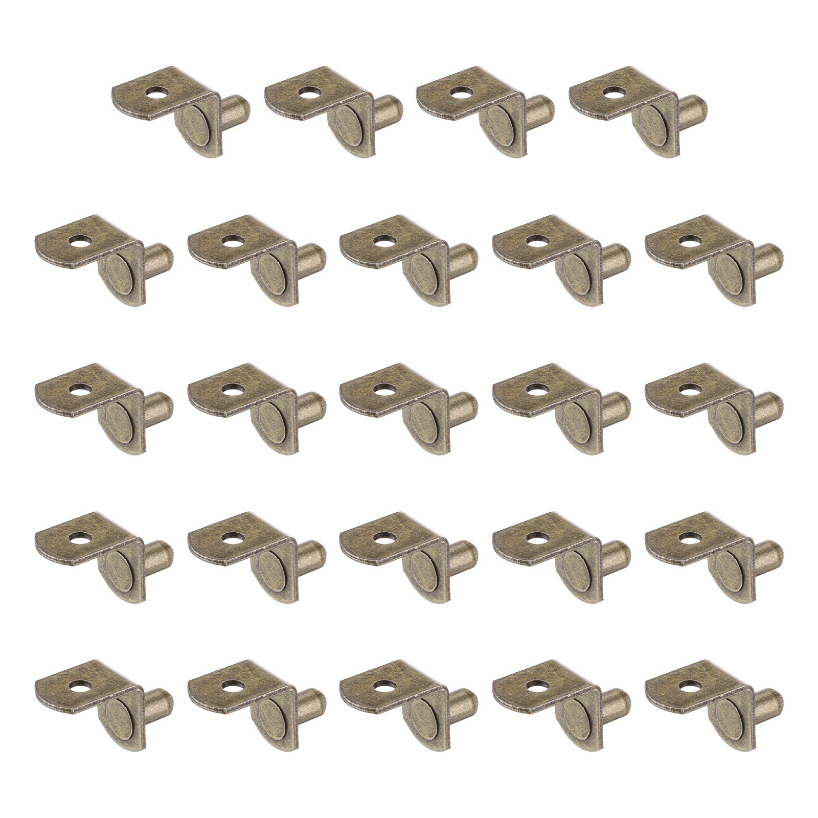24pcs Shelf Support Peg 6mm/0.24" L-shaped Steel, Copper