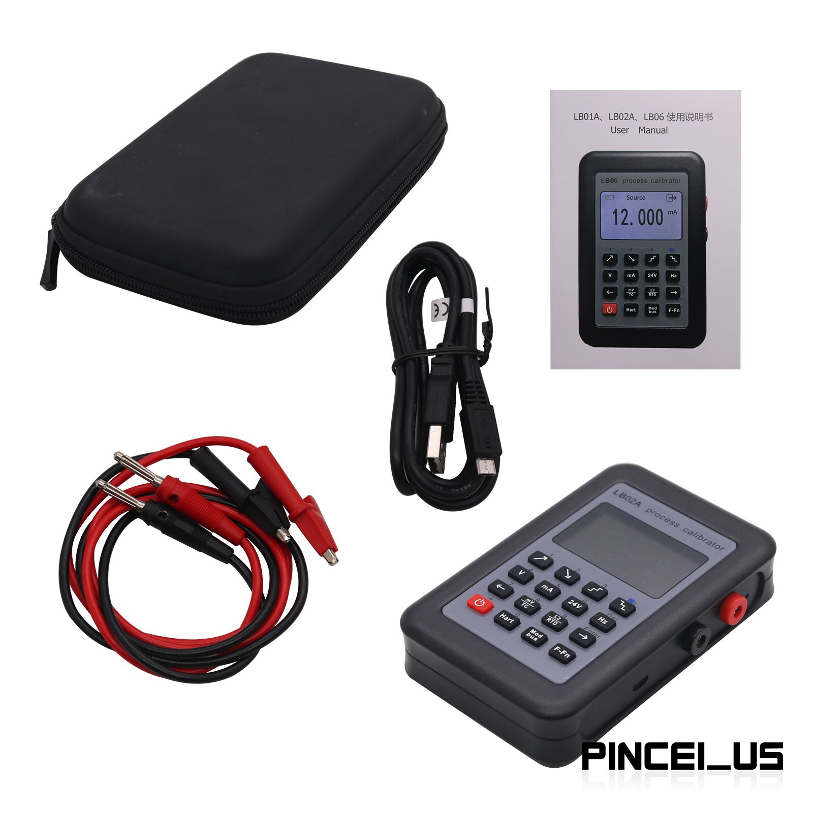 LB02A Multifunction Process Calibrator for Frequency RTD TC mV mA Calibration//