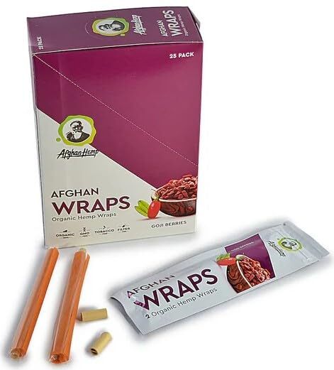 Afghan Woods - Goji Berry Flavor (25 Pack Display - 2 Wraps Per Pack)