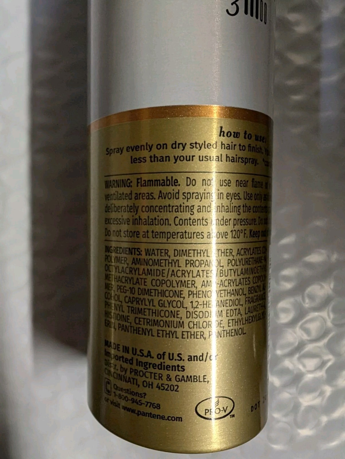 3 Pantene Airspray Level 3 Hairspray Alcohol Free Brushable Flexible 7 Oz