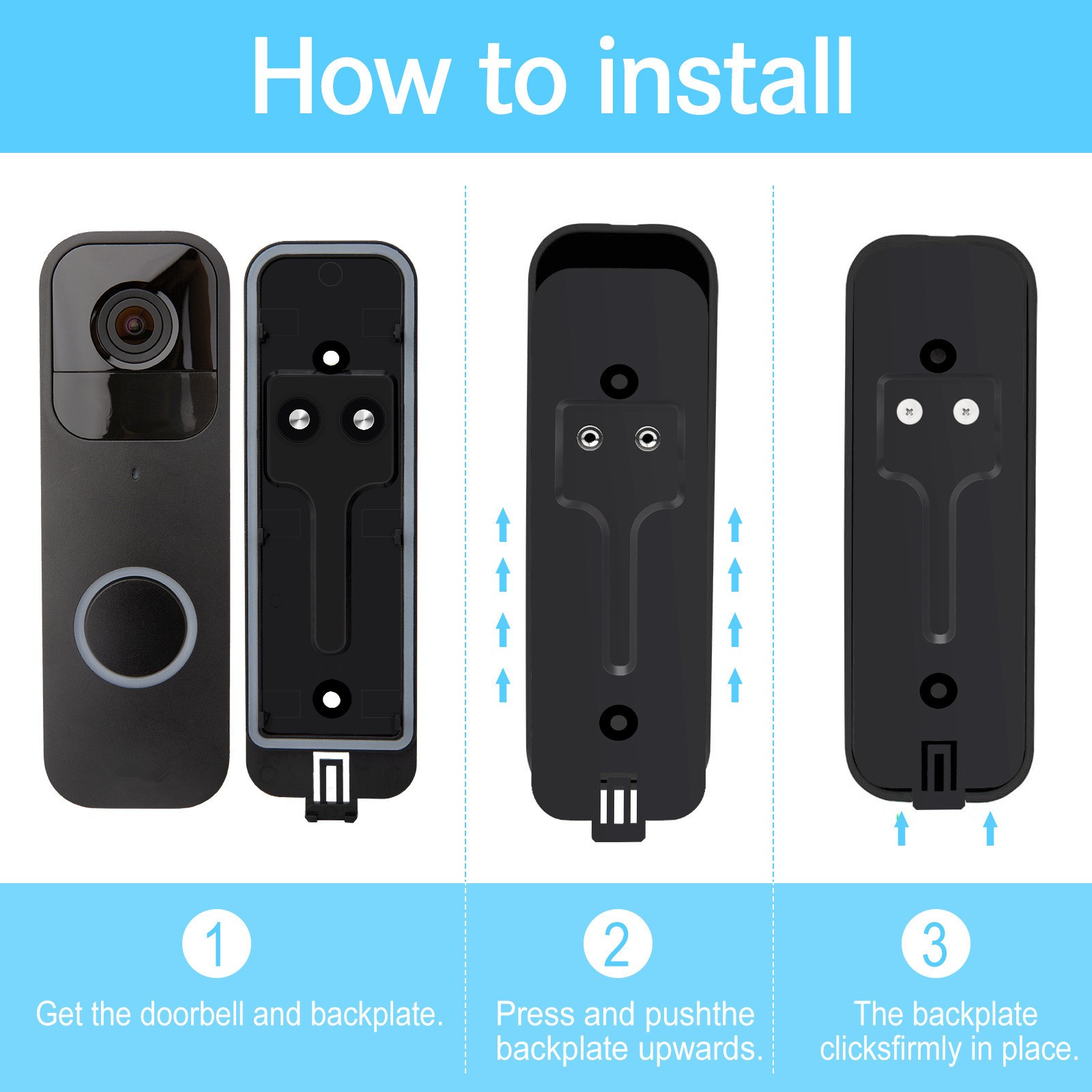 New Plastic Backplate Mount Base For Blink Video Doorbell Doorbell Back Plate