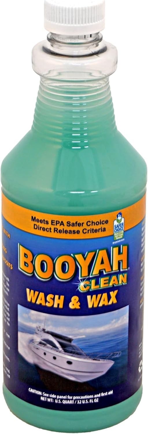 Booyah Clean Boat Wash & Wax – Concentrated Boat Wash, Reduces salt & hard water