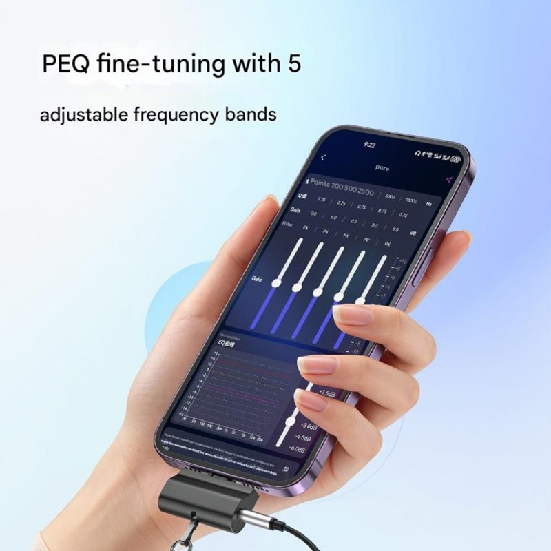 Universal USB C to 4.4mm/3.5mm Converters Headphone Amplifier for Headphones