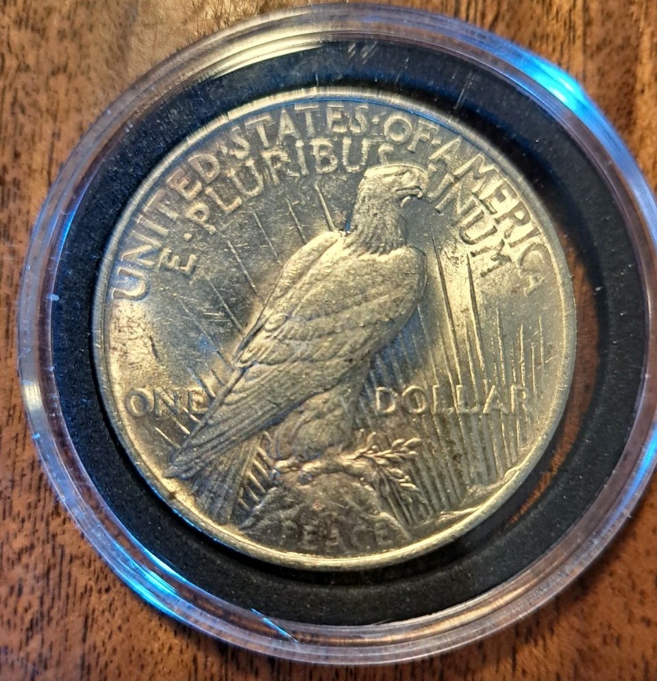 1922 Peace Dollar With Capsule Lightly Circulated