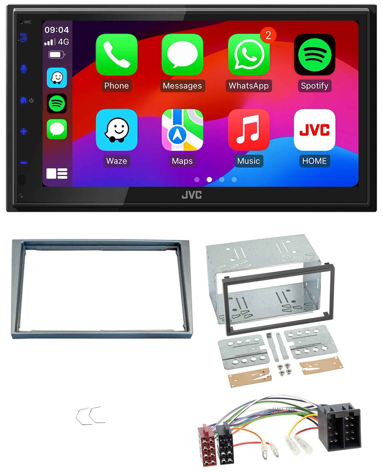 JVC Bluetooth USB MP3 2DIN DAB Car Stereo for Vauxhall Vivaro Combo C Corsa C Omega B