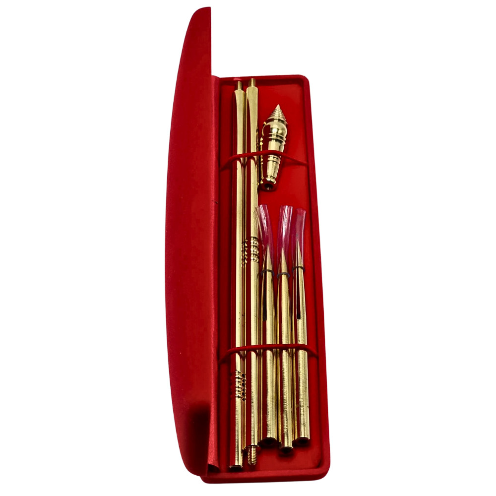 Thai Sak Yant Tattoo Needle Brass Professional Hand-Poke Tool Set 55cm Art Gift