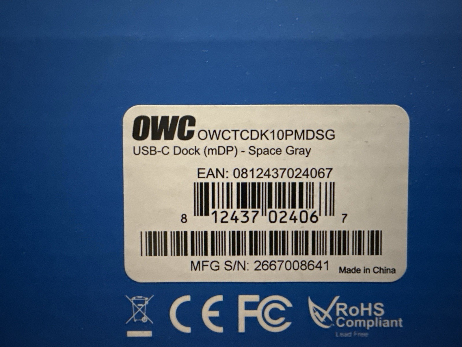 OWC OWCTCDK10PMDSG USB-C Dock Docking Station for Mac/PC