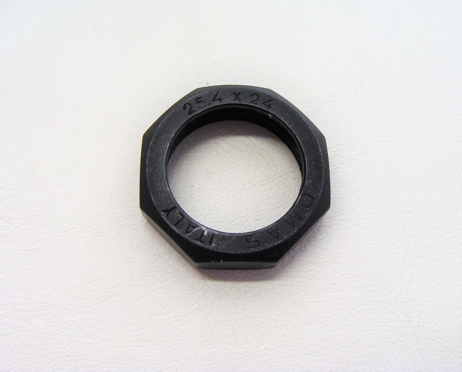 ~ Rare NOS OMAS Art. 120 Big Sliding 25.4 x 24F Italian 1" Locknut Black ~