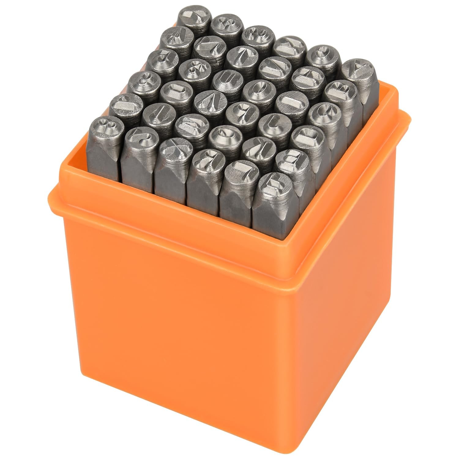 37pcs Metal Stamping Kit, 3mm(1/8") Number and Letter Stamp Set 3mm
