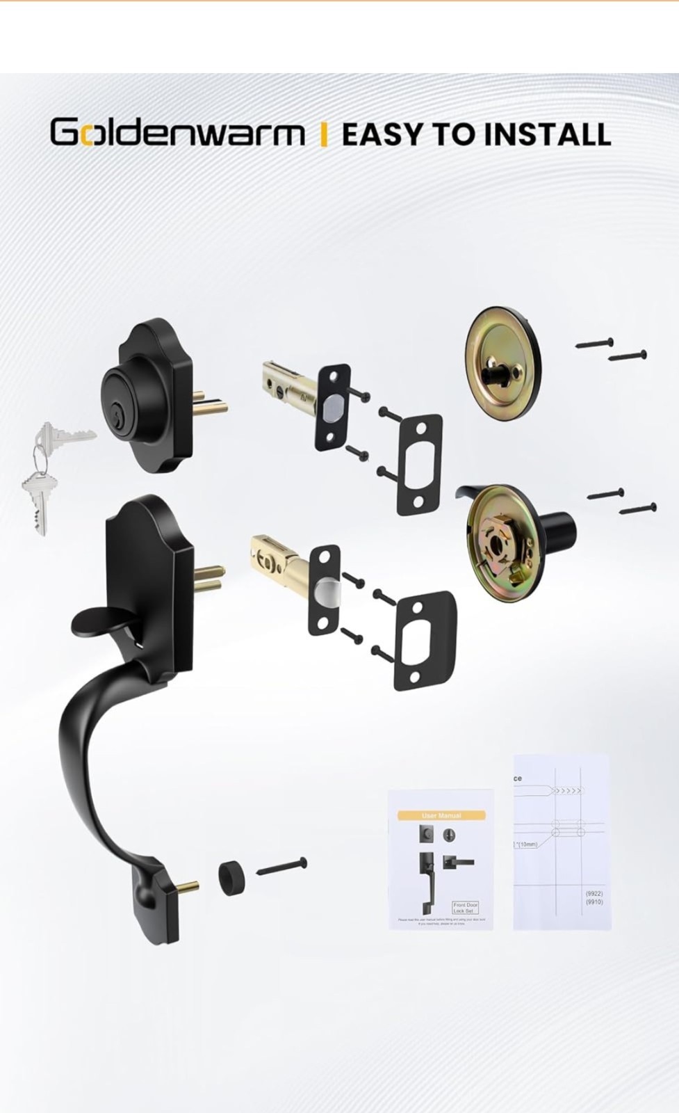 Golden Warm Entrance Lock