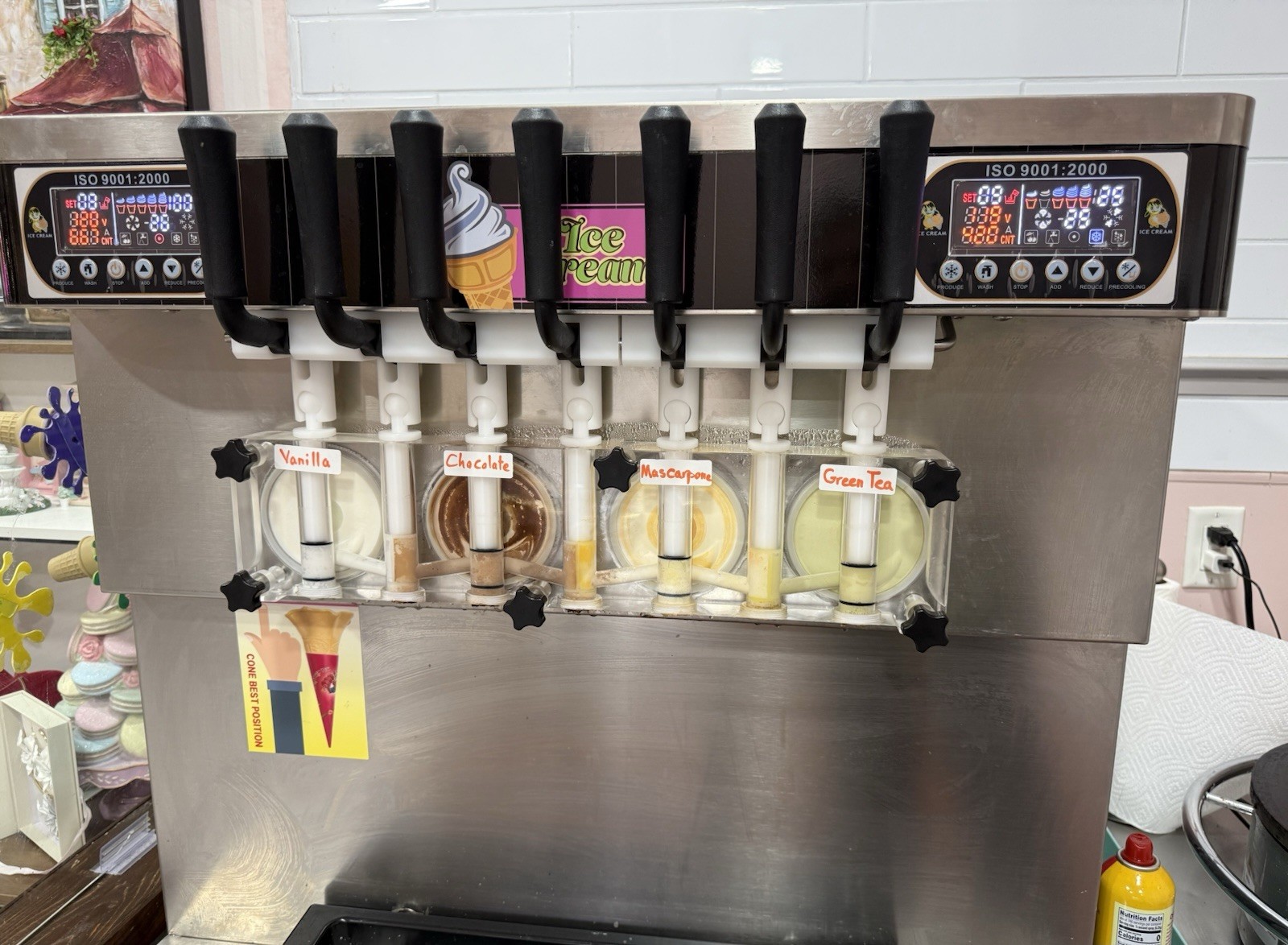 soft serve ice cream machine counter top