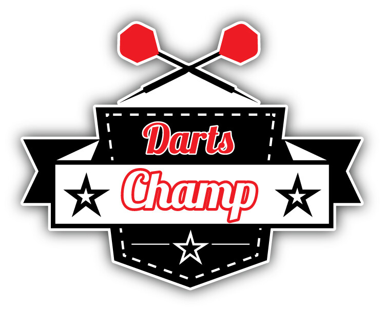 Darts Champion Sport Badge Car Bumper Sticker Decal