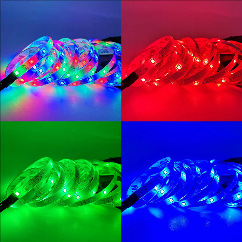 5-15M Led Strip Lights Color Changing String Light + Remote Adhesive Backing