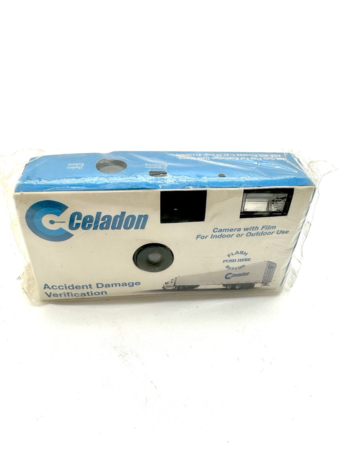 Disposable Camera Celadon flash 2 expired sealed 400 ASA Film
