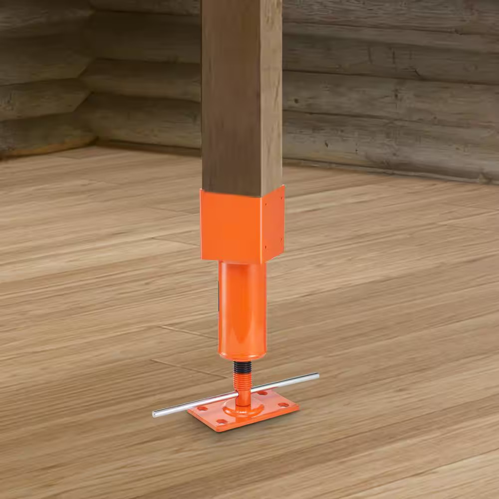 Screw Jack Post, 4 X 4 In. 13.2 -18.7 In. Height Range, 24,700 Lbs. Max Load Cap