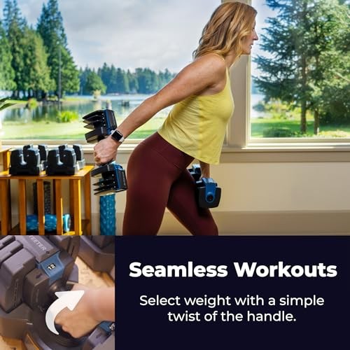Teeter ProFlex 432 Adjustable Dumbbell Weight Set, 8 in 1 Free Weights 32lb