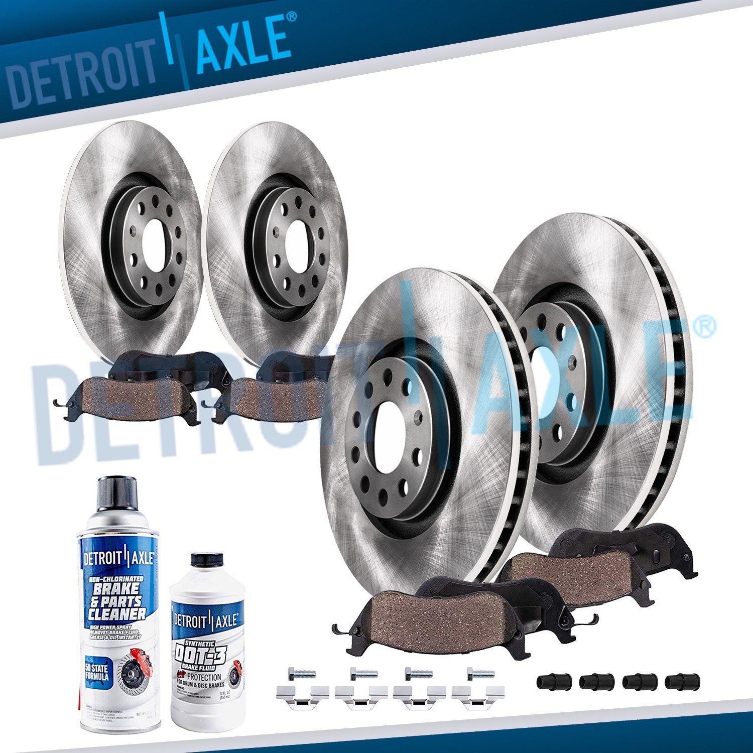 10pc 11.02" Front 9.96" Rear Rotors Brake Pads for 2012 2013 Volkswagen Jetta