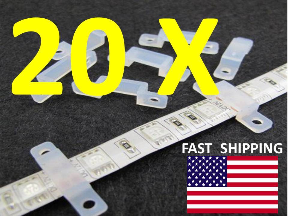 MOUNTING Clip --- Hardware for LED Strip 5m 10m 3528 5050 SMD Waterproof - 20PCS