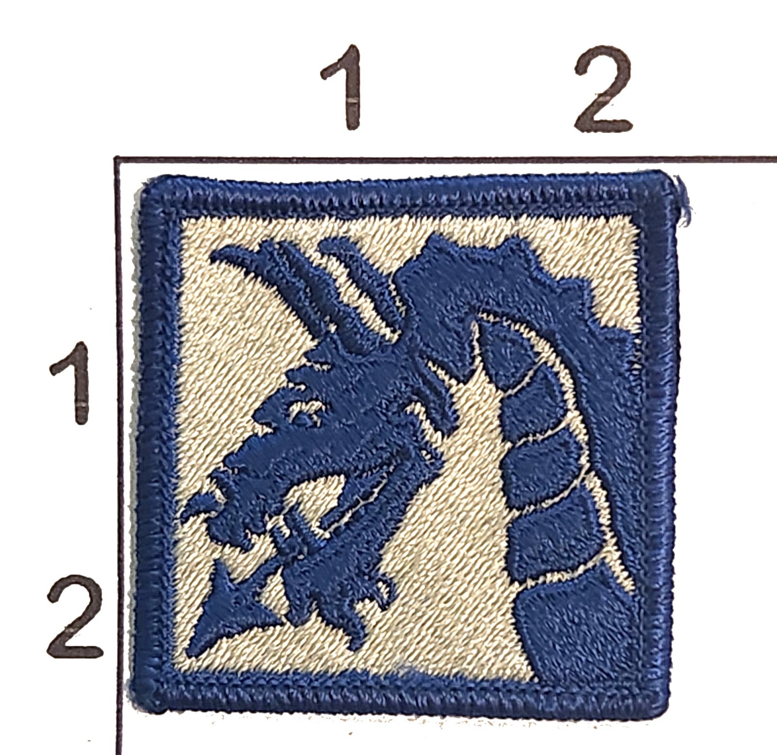 Blue Dragon Patch United States Army 18th Army White Field Embroidered