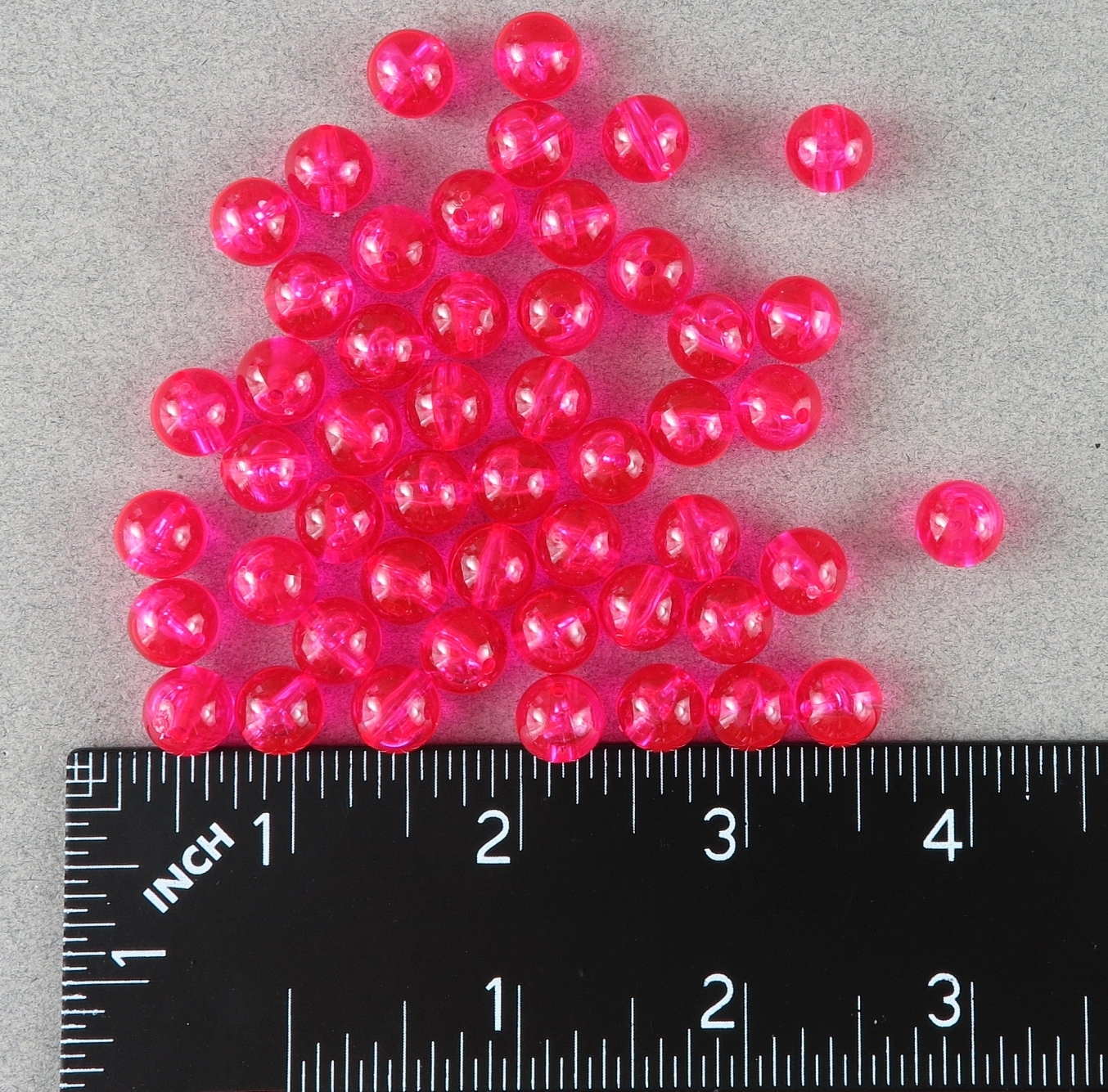 10mm 100 Ct Round Fluorescent Pink Beads USA Fishing Tackle Free Shipping