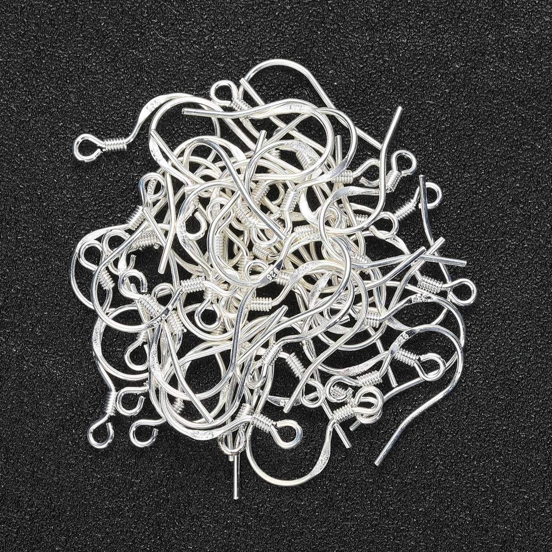 48Pcs/24Pairs 925 Sterling Silver Earring Hooks Hypoallergenic Silver Jewelry...