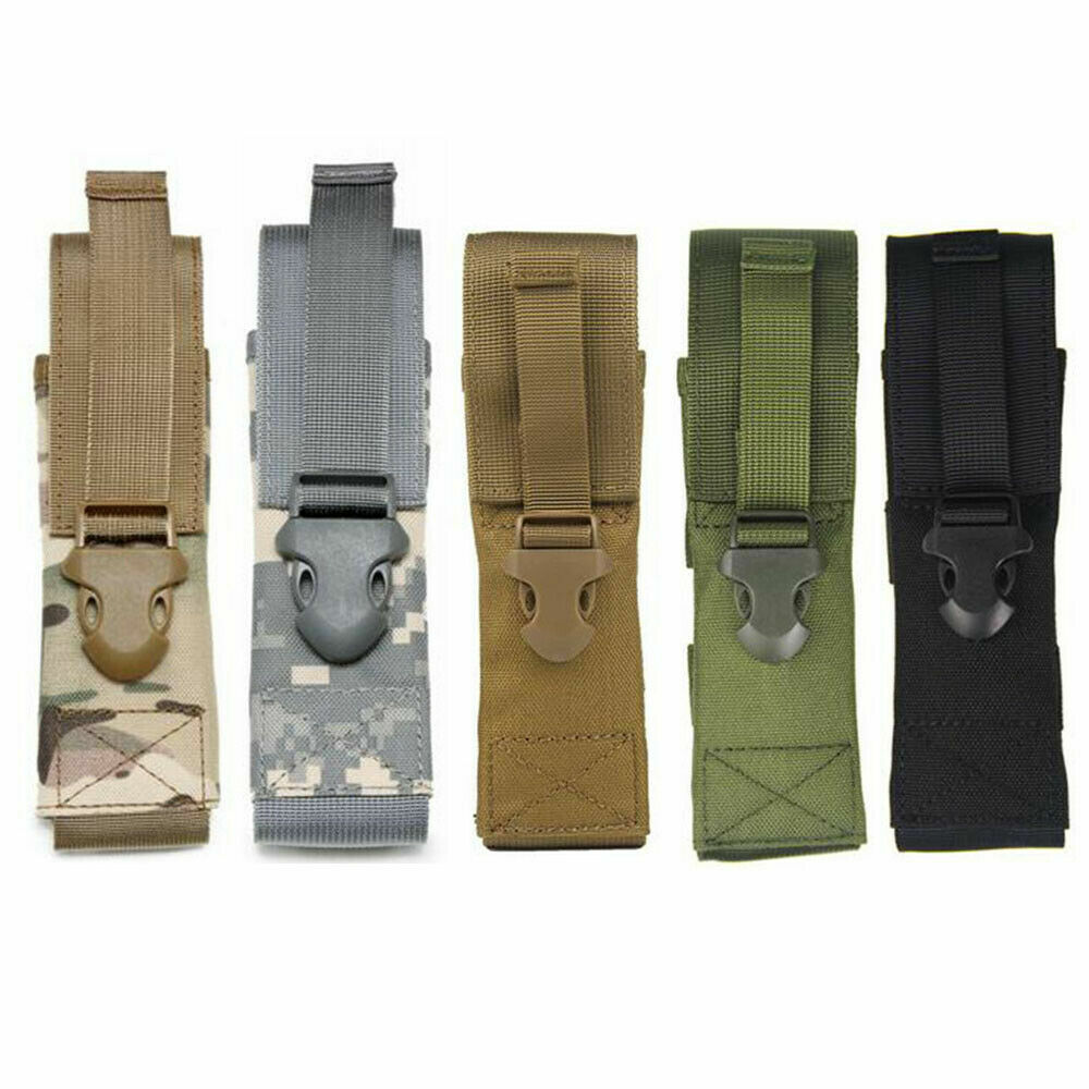 Outdoor Tactical Molle Flashlight Torch Pouch Holder Knife Holster Waist Pack