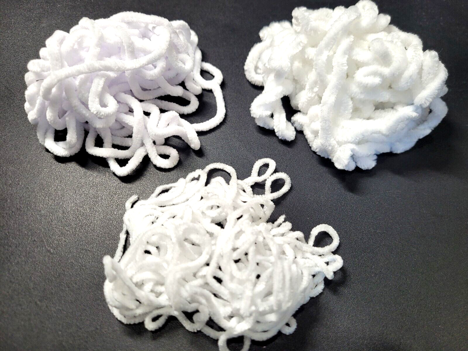 CHENILLE - SNOW WHITE - Fine - Small & Medium - Fly & Jig Tying Material - NEW!
