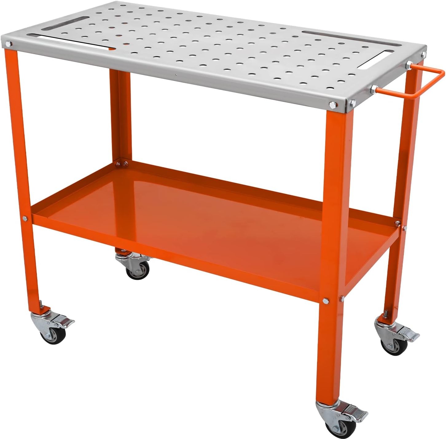 VEVOR Welding Table 36x18 1200lbs with Wheels Tool Tray
