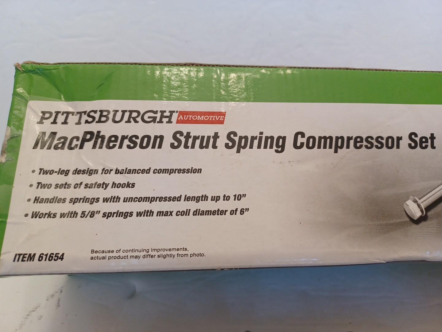 MacPherson Strut Spring Compressor Set Pittsburgh Tool #61654 OPEN BOX