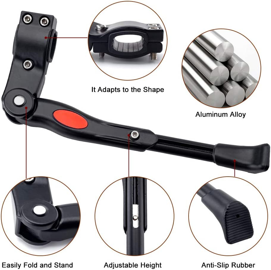 Adjustable Bike Kickstand Aluminum Rear Side Bicycle Stand for Bike 22"-26"