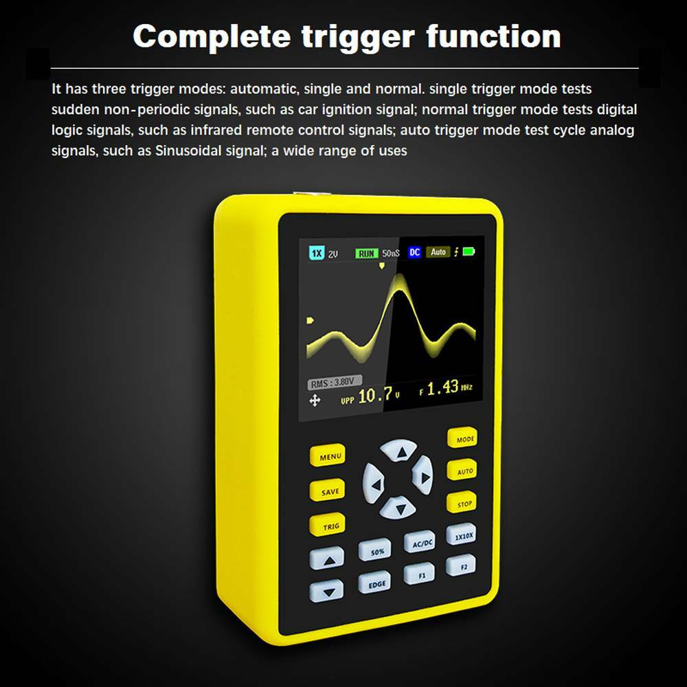 5012H IPS LCD Display Handheld Digital Oscilloscope DSO 2.4" 100MHz 500MS/s