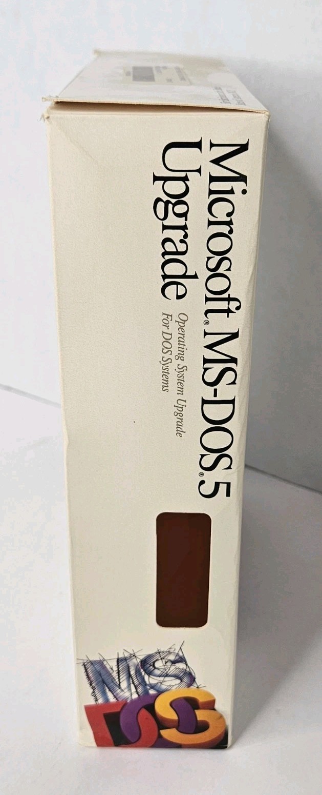 Microsoft MS-DOS 5.0 Upgrade 3.5" Software Operating System Disks NEW Open Box