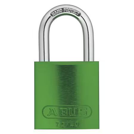 Abus 72 /40 Kd Green Lockout Padlock, Keyed Different, Aluminum, Green, 1 In