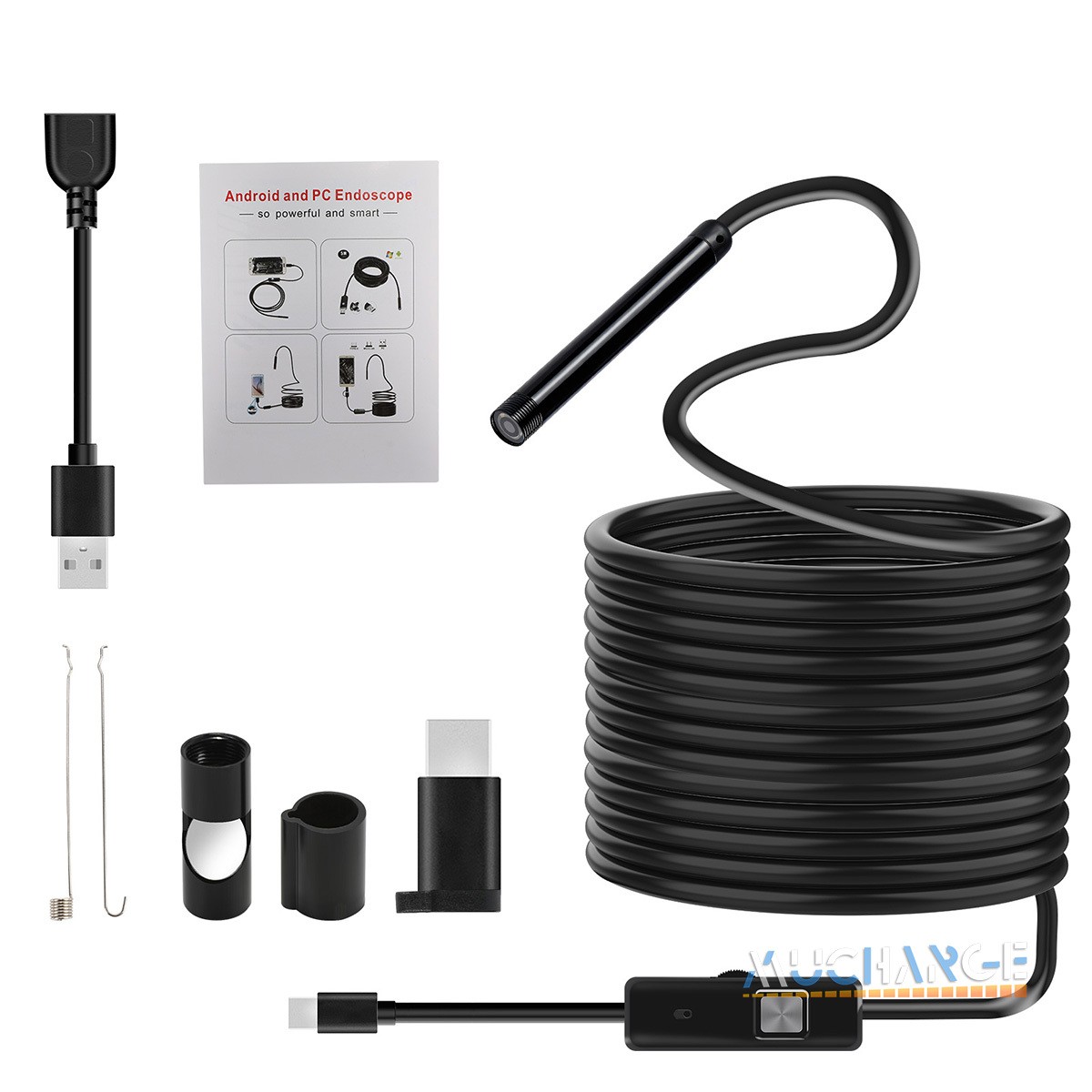 2M/5M USB Borescope Endoscope Flexible Snake Inspection Camera Plug Android PC