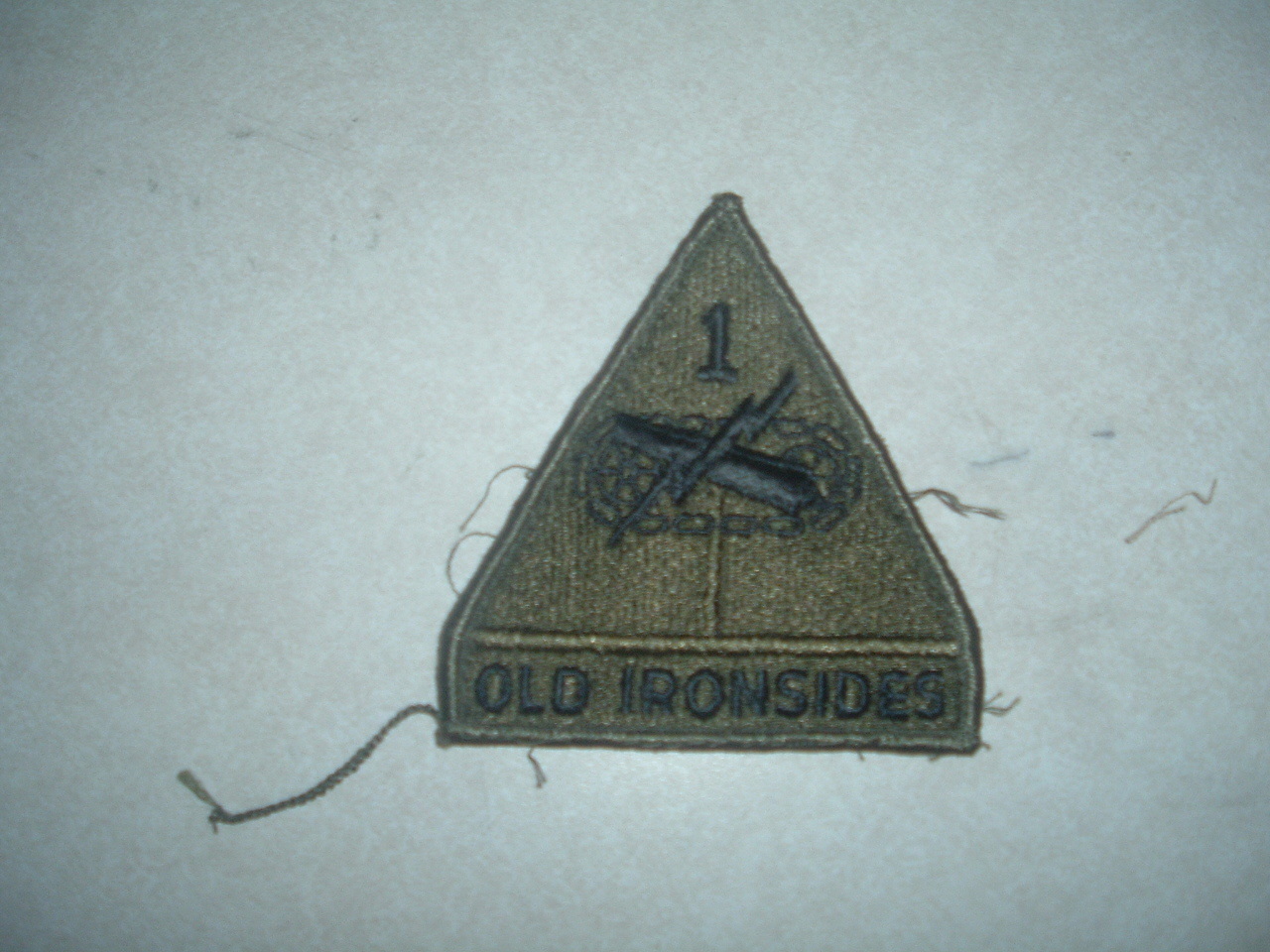 MILITARY PATCH US ARMY FIRST ARMORED DIVISION OLD IRONSIDES HOOK BACK FOR ACUS