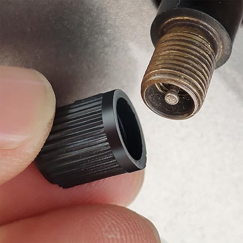 100 Pcs Black Tire Valve Stem Caps, Universal Dust-Proof Plastic Tire Caps for