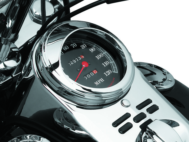 Kuryakyn Speedometer Trim Ring with Visor Chrome - Easy Upgrade