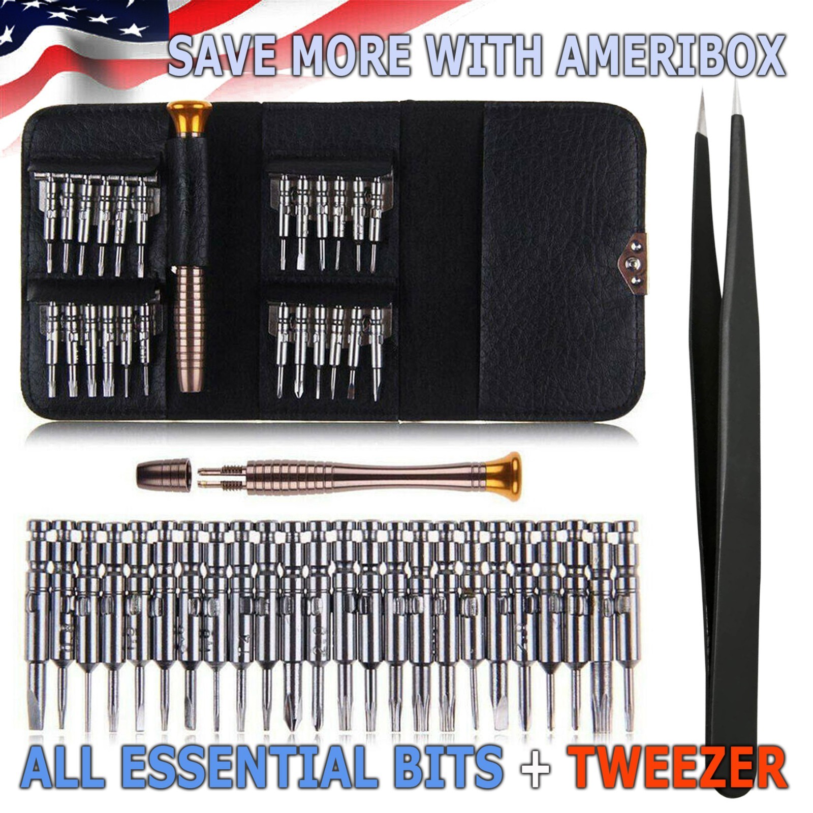 27 in 1 Precision Screwdriver Set Computer Repair Tool Kit Phone Magnetic Bits