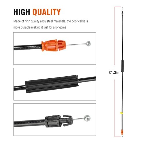 Inside Door Handle Latch Release Cable Compatible with 2007-2014 Chevy 31in