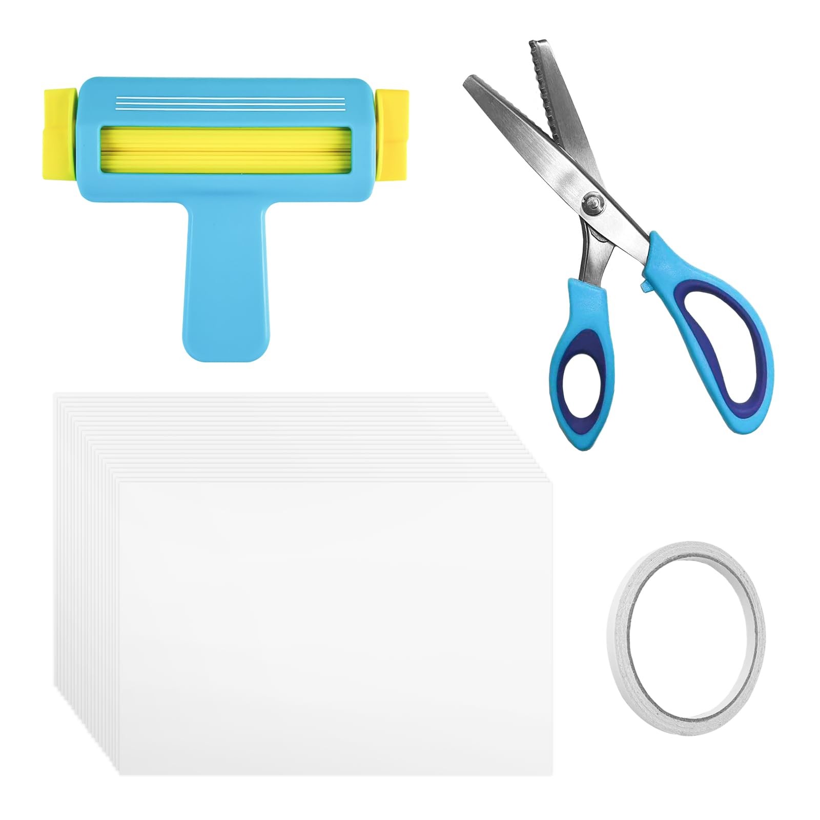 Paper Crimper Tool, 9" Pinking Shears, 100 Sheets Glossy Thin Inkjet Paper 8....