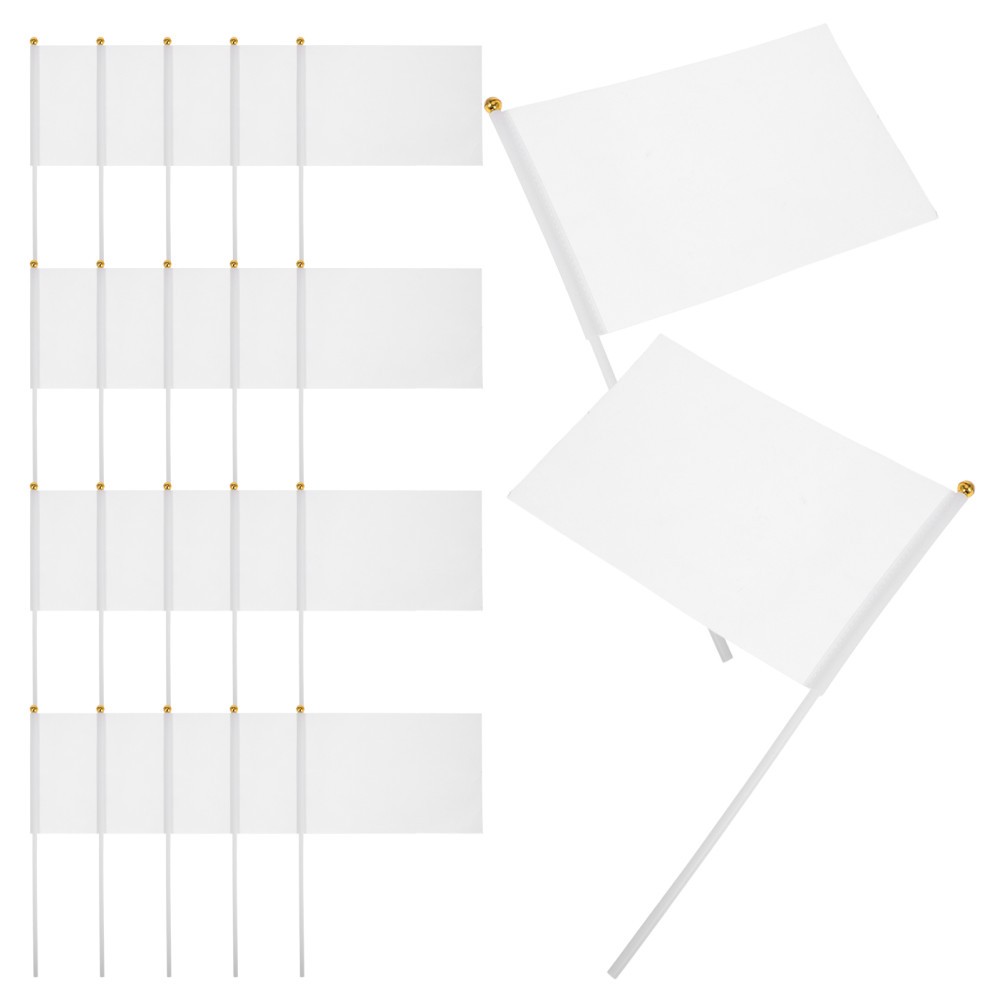 48PCS Hand-Cranked Bunting Flag Commanding Referee Flag Hand Waving Flag