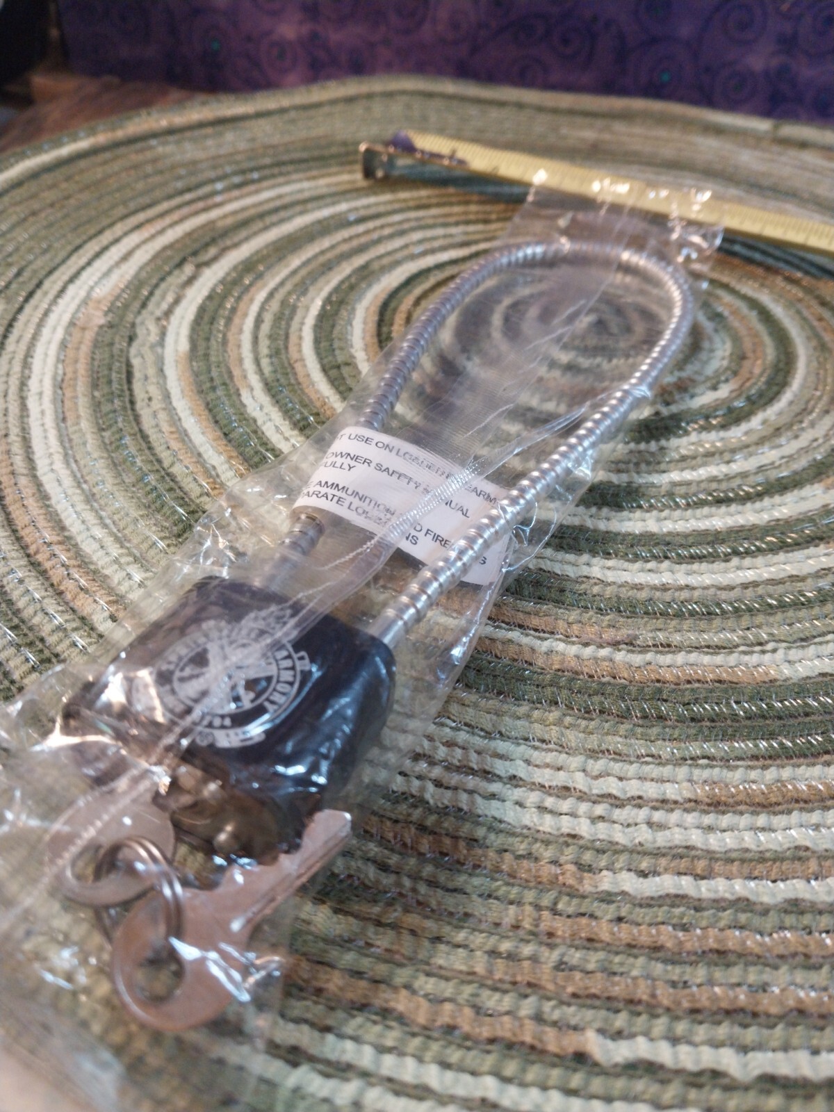 New Springfield Armory Gun Lock Cable Whit 2 Sets Of Keys