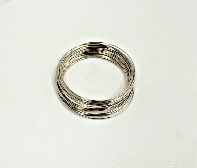 5 ~ 40' Spools Bracelet Memory Wire Rhodium Color Steel B3
