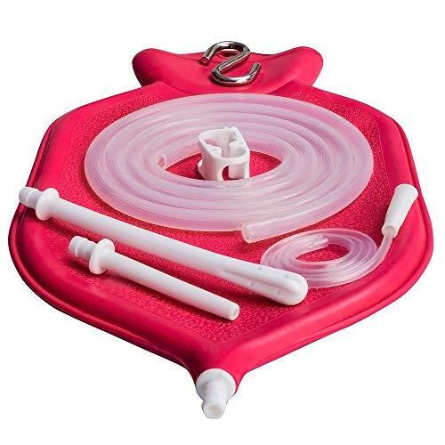 The HealthAndYoga(TM) NaturoFlo Enema Bag Kit - Open Fountain top (2 Quart) -