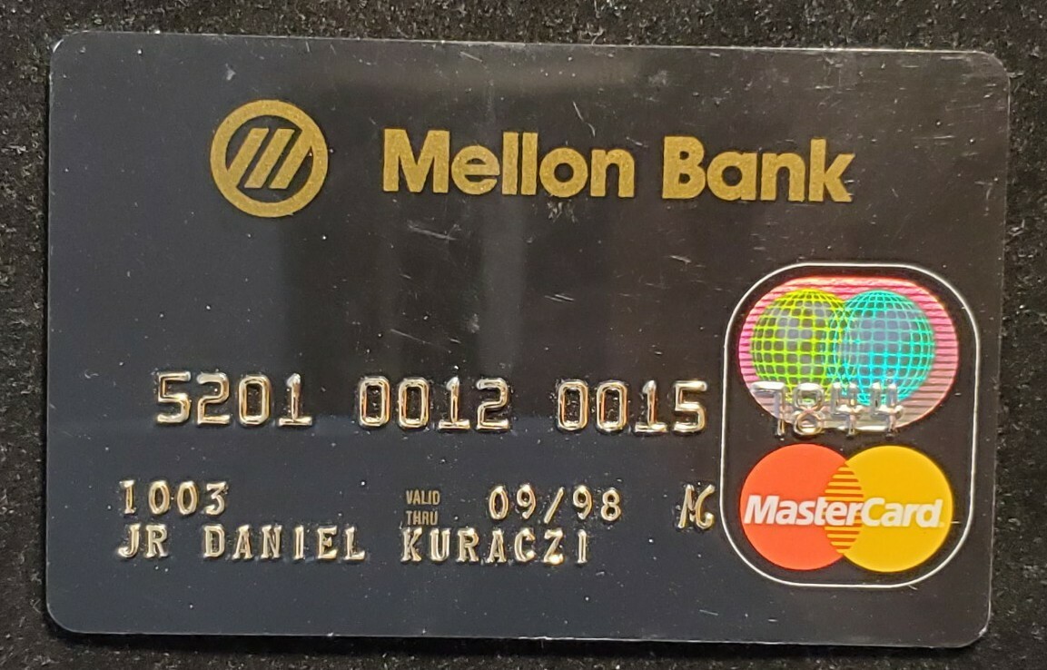 Mellon Bank MasterCard credit card exp 1998  cc1156