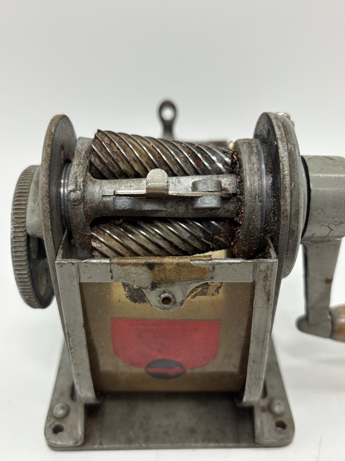 Vintage Dexter Model 3 Automatic Pencil Sharpener. APSCO Celluloid Shavings Box