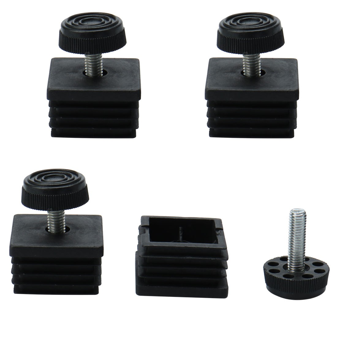 Leveling Feet 30 x 30mm Square Inserts Furniture Adjustable Leveler 4 Sets