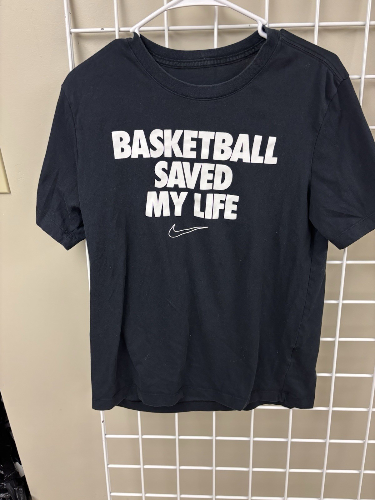 Nike Dri-Fit Basketball Saved My Life Short Sleeve T-Shirt Size Medium EUC