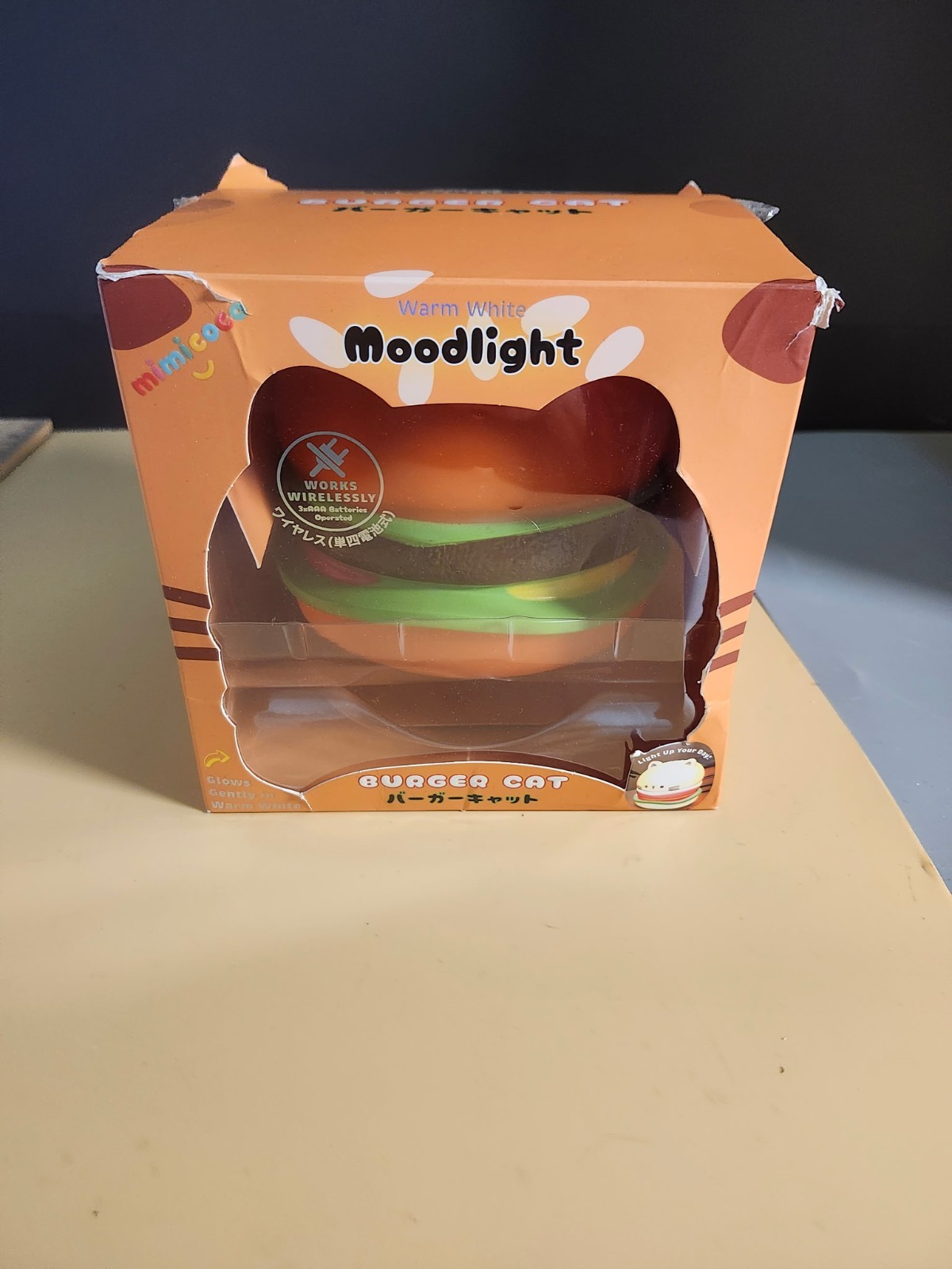 Moodlight-Nightlight Mimicoco BURGER CAT